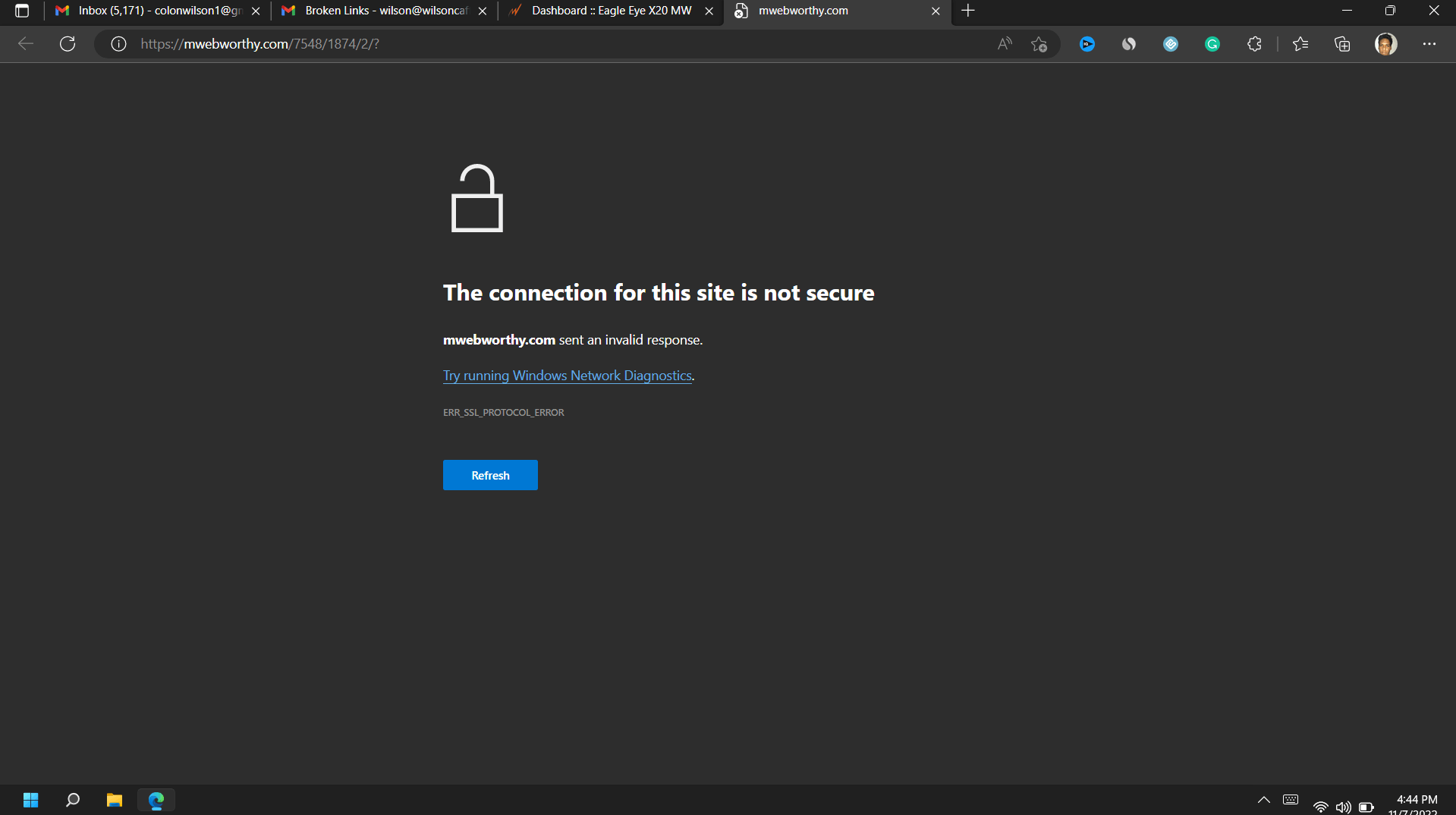 How to resolve the connection of this site is not secure? November ...