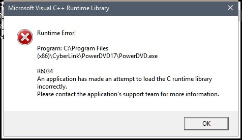 Receive A C Runtime Error When Attempting To Install Or Microsoft Community