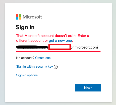 Cant login to  using my office email 