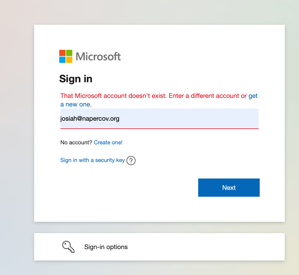 Account Doesn't Exist? - Microsoft Community