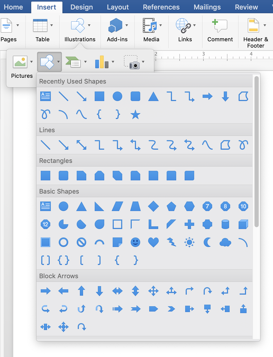 Microsoft Word (mac) - shapes - Microsoft Community
