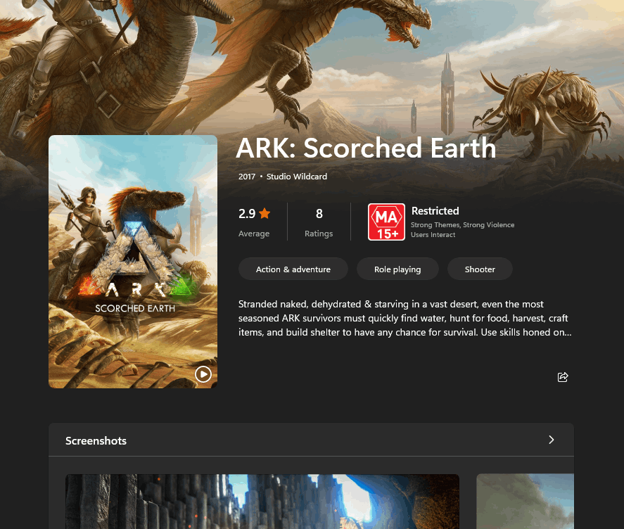 Ark microsoft clearance store