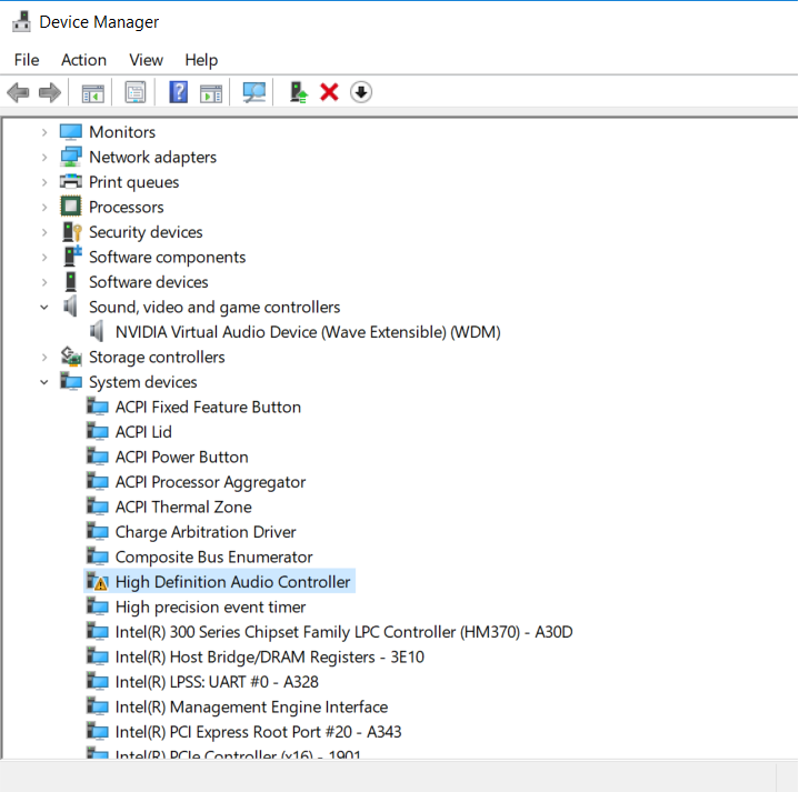 High Definition Audio Controller Code 10 Error And Missing Realtek Microsoft Community