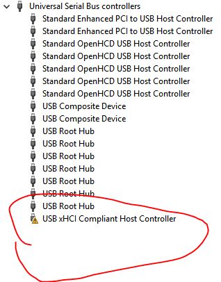 Usb xhci compliant host controller driver windows 10 code 39
