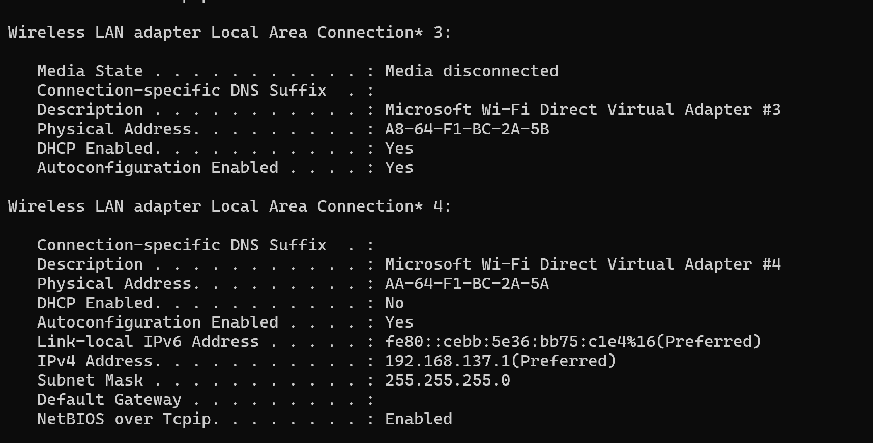 Windows11 Wi-Fi Direct automatically up. - Microsoft Community