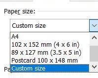 Printing Custom Paper Size Error - Word - Microsoft Community