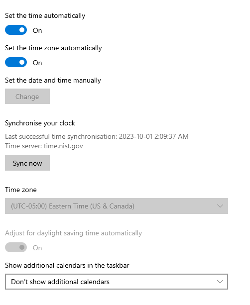 Eastern Daylight saving time to EST forwarding date modified