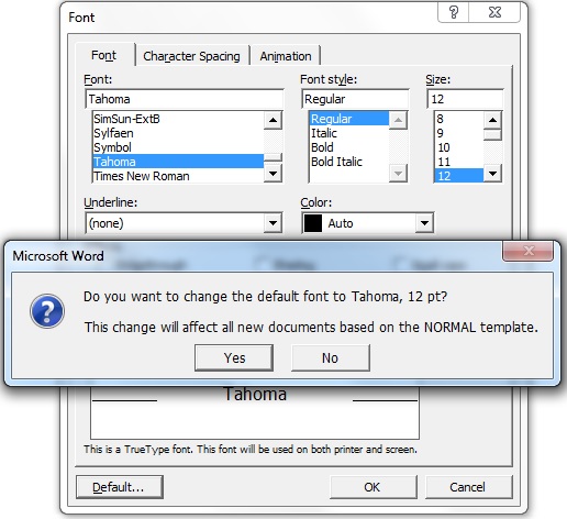 How To Change The Default Font In Word 97 Microsoft Community