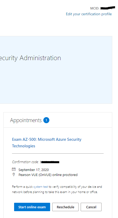 I passed AZ-500 last week, but the exam is still shown as pending on -  Training, Certification, and Program Support