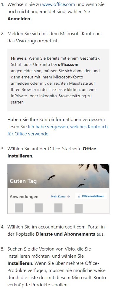 Project, Visio oder Office können nicht installiert werden, weil ein  Klick-und-Los-Installer bereit installiert ist. – Keys Support