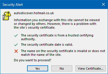 Hot Mail Co Uk >> Certificate Issue Outlook 2016 365 With Hotmail Co Uk The Hot Mail Co Uk >> Certificate Issue Outlook 2016 365 With Hotmail Co Uk The