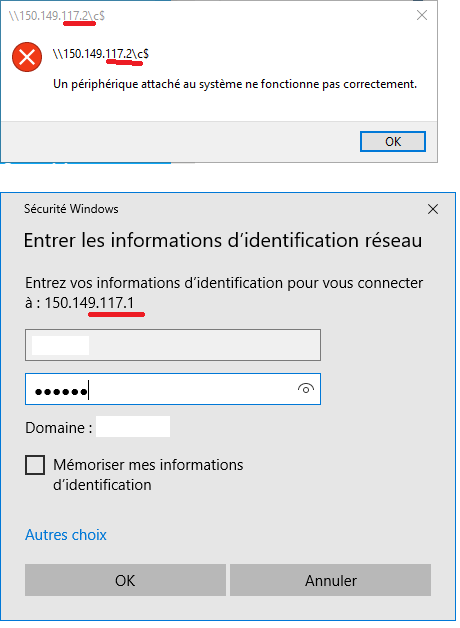 un périphérique attaché au système ne fonctionne pas correctement ...