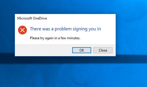 There was a problems signing you in please try again in a - Microsoft ...