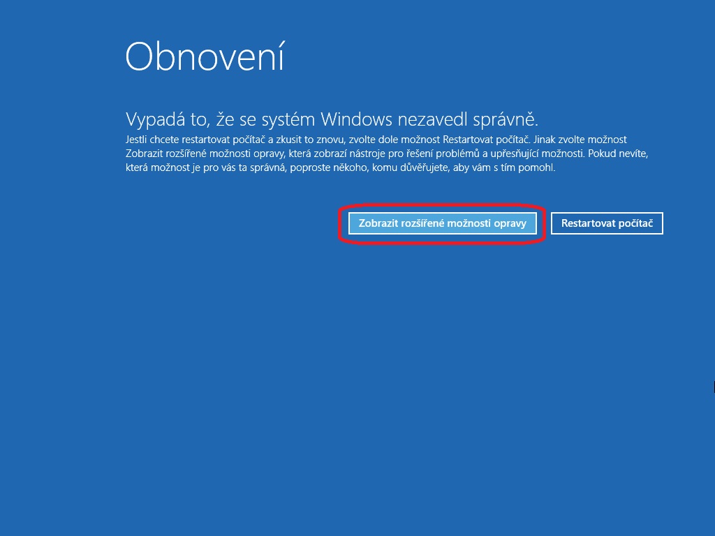 Jak se dostat do opravy Windows?