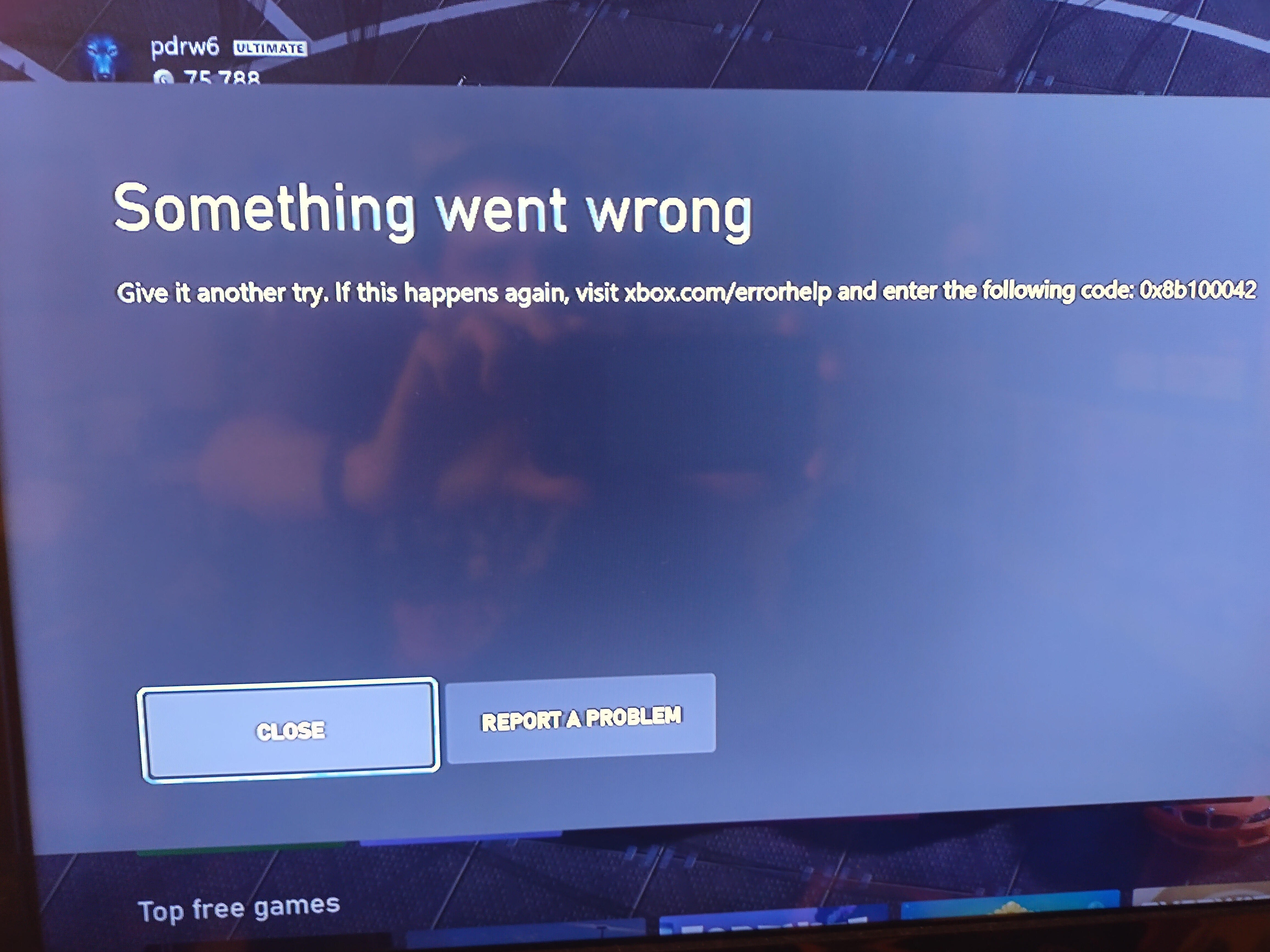 Unable to play Game Pass games comes up with error code