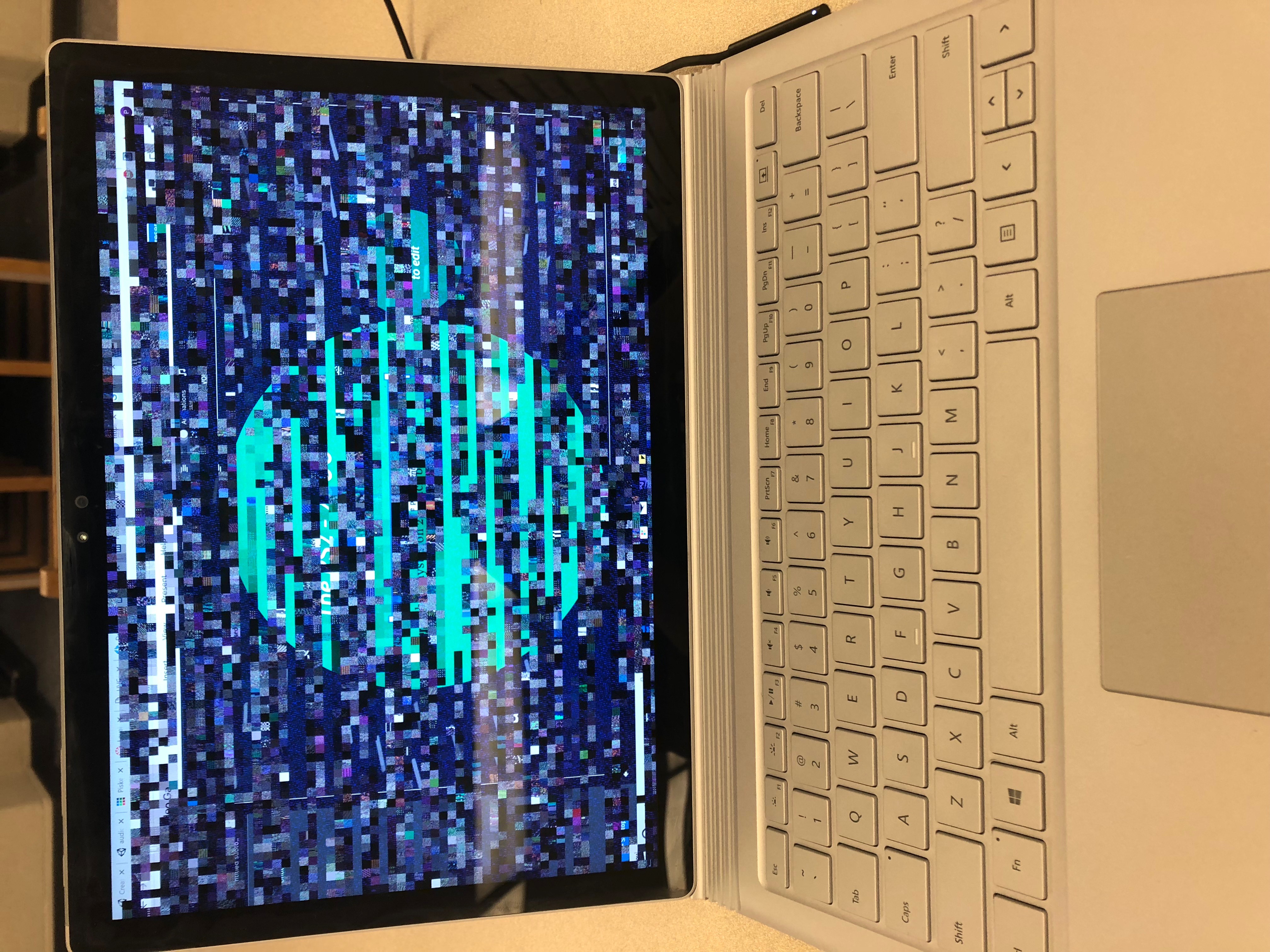 Surface Book Stops Working And Screen Goes Crazy With Pixelated Glitch ...