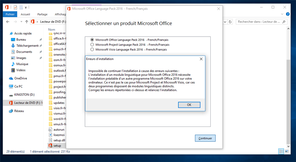 Problème d'installation de microsoft Office 2016 - Communauté Microsoft