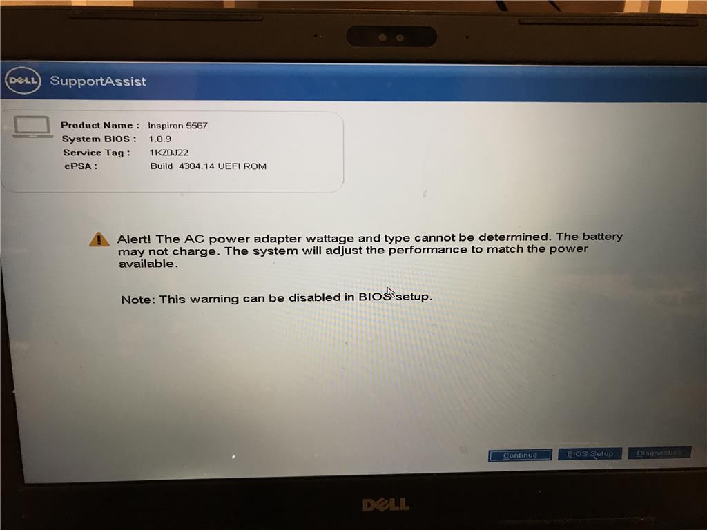 Dell inspirion 5567 battery charging or detected - Microsoft Community