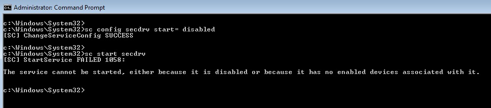 Kb Secdrv Sys Driver The Service Cannot Be Started Microsoft Community