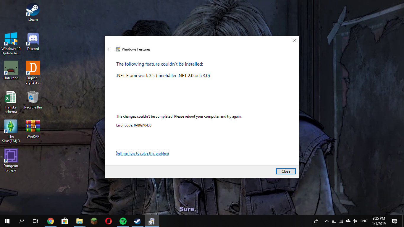 error code 0x80240438 while downloading .NET framework 3.5 error code 0x80240438 while downloading .NET framework 3.5