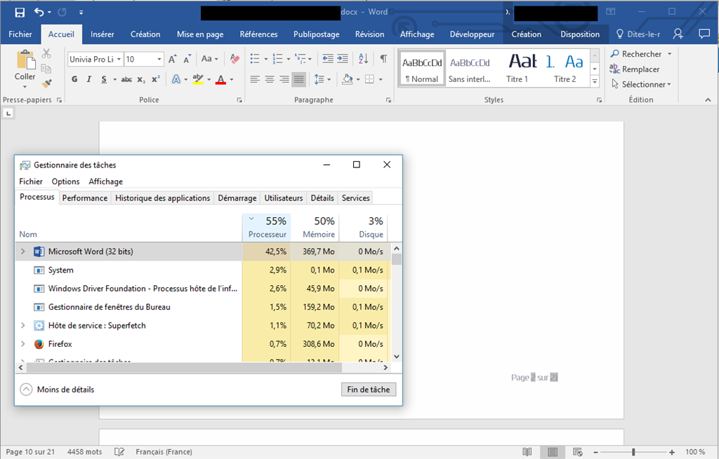 Office 365 Word high CPU usage all the time - Microsoft Community