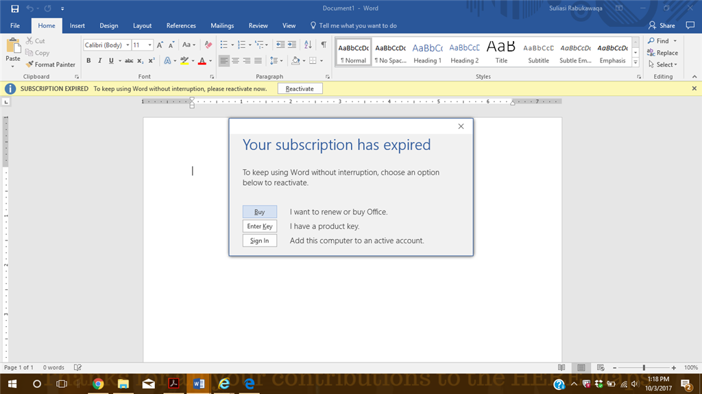Does Microsoft Word ever expire?