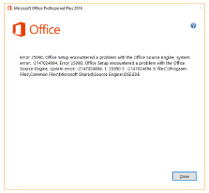 Microsoft Office 2016 on Windows 10 : Repair will crash and