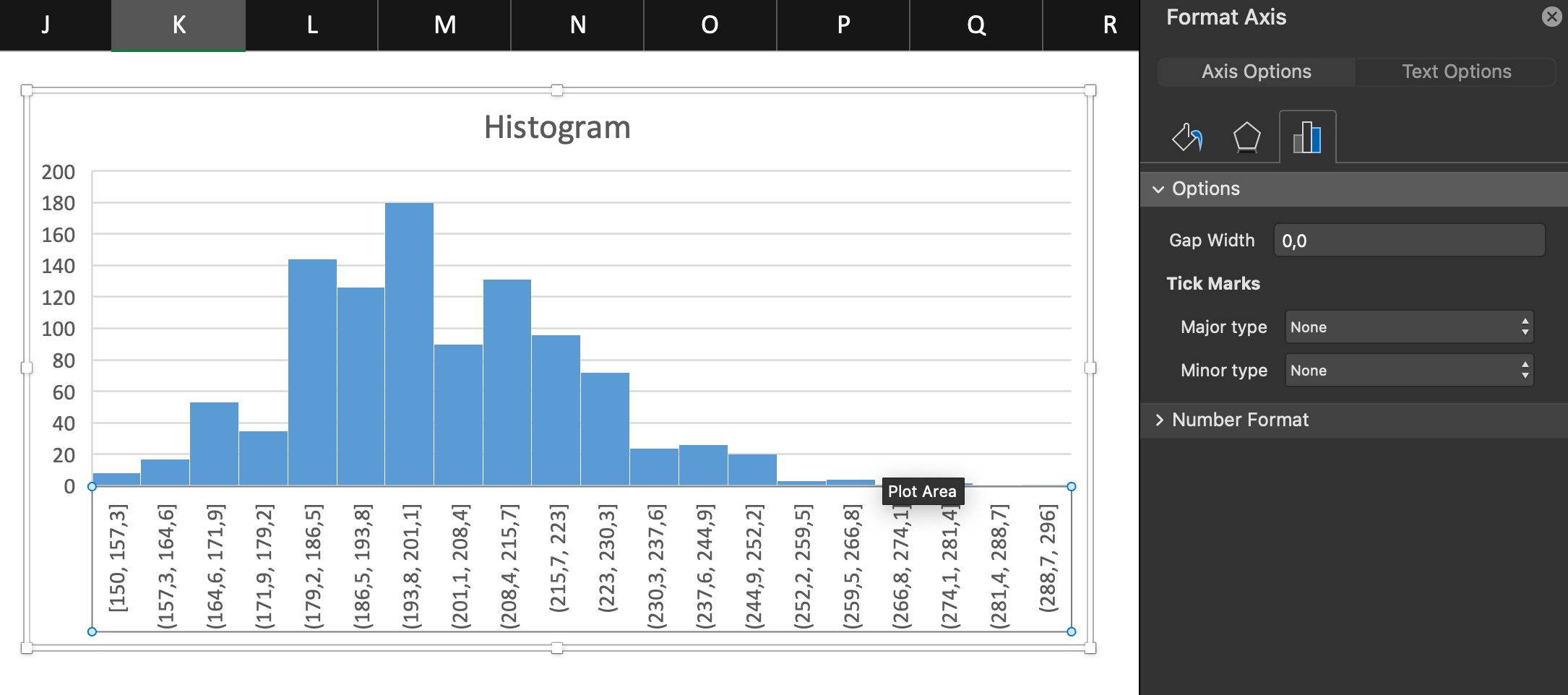 How to change bin number/width in a histogram in Excel for Mac (Office  2020) - Microsoft Community Hub