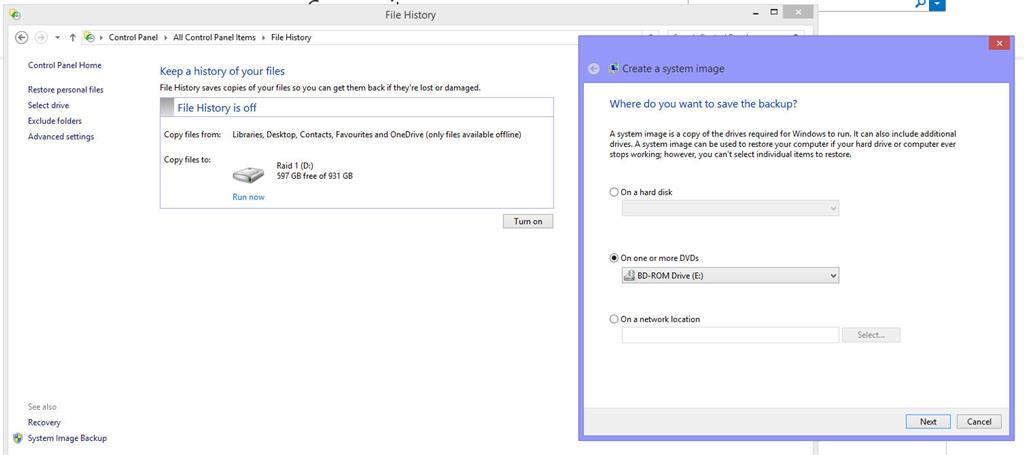 My Local Drives Are Missing From The System Image Backup Options In Microsoft Community