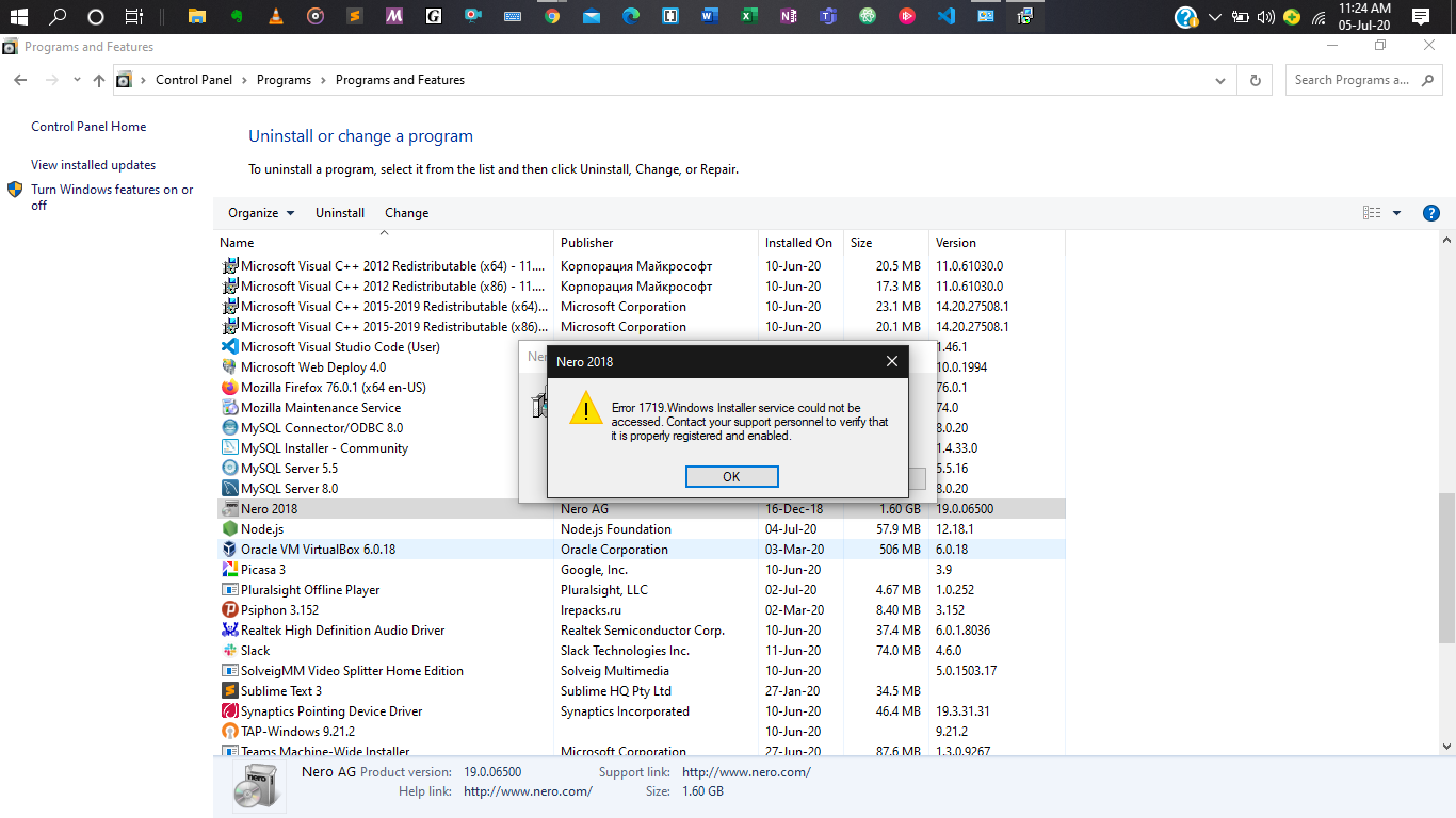 Windows installer ask the system questions