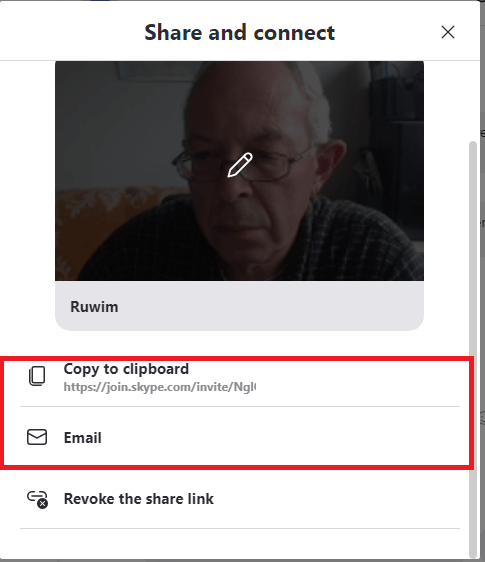 send skype invite via email