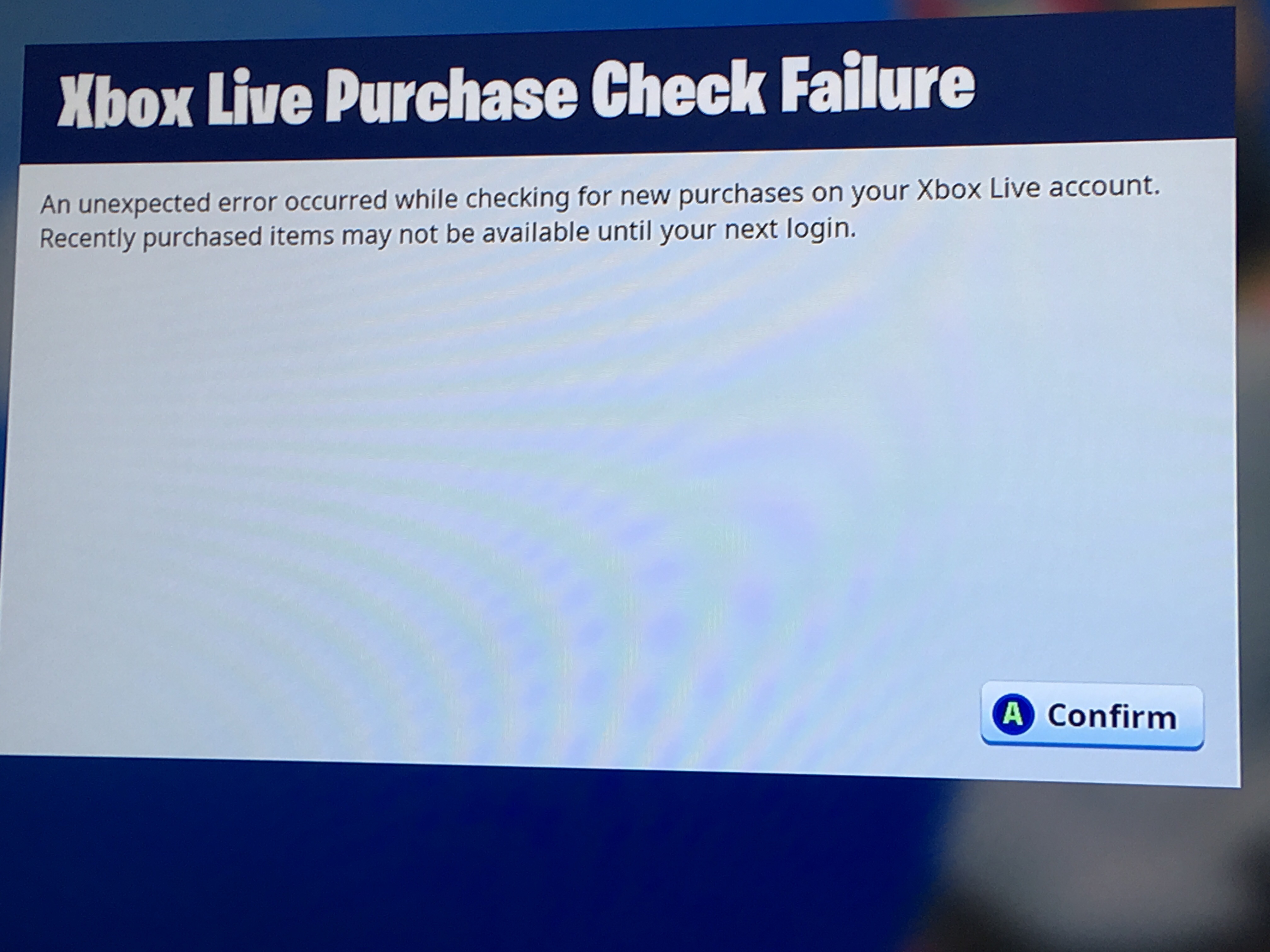 image - fortnite purchase check failure