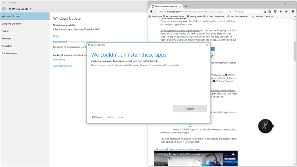 Cant Uninstall Program Or Appsfor Windows 10 Update - 