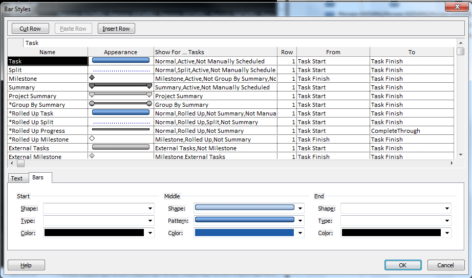 MS Project 2016 Pro... The Gantt Bar height is too short. Changing