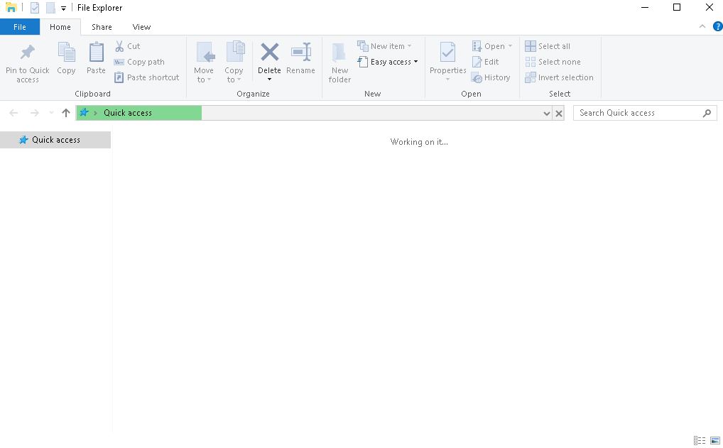 Windows 10 file explorer not responding after update