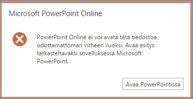 PowerPoint Online file cant be opened or down