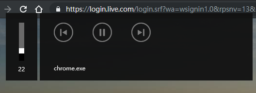 調整音量時會出現的音訊控制的方框 Microsoft 社群