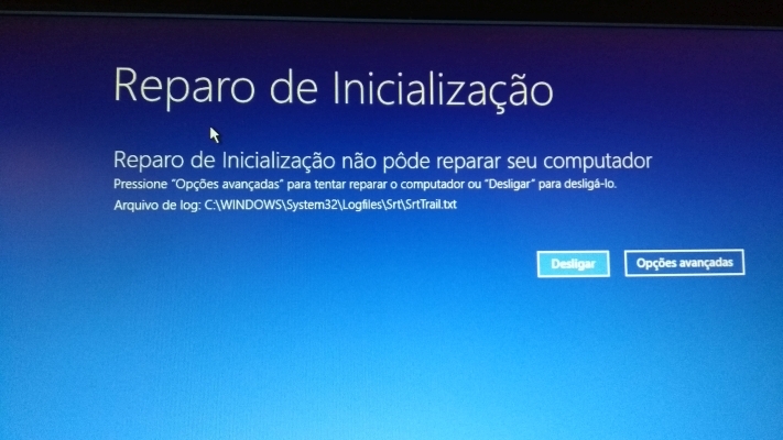 Windows 10 em Reparo Automático após atualização