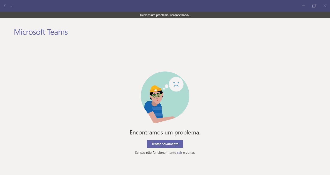 Ocorreu um problema temporário no serviço. Tente novamente. Se esta -  Microsoft Community