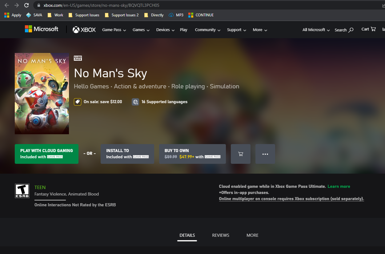 No man's sale sky microsoft store