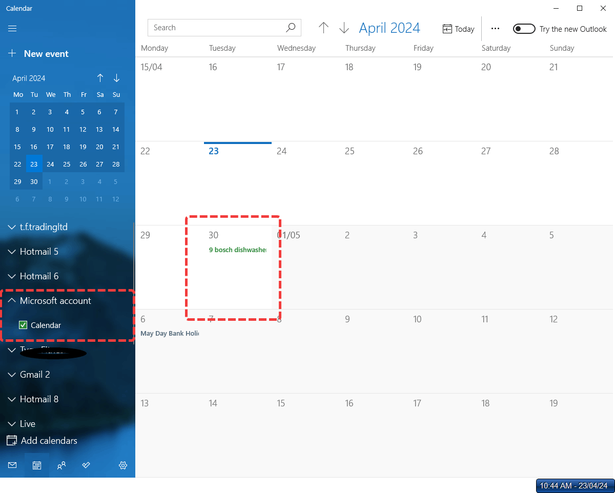 Windows calendar event not shown in New Outlook - Microsoft Community