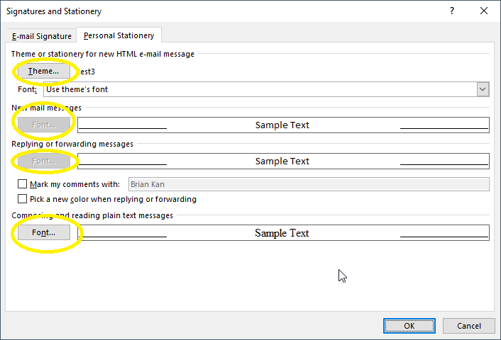 Default Font Settings Won't Hold Each Time I Restart Outlook 2016 ...