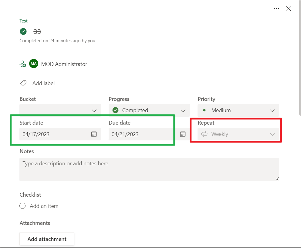 How To Fix The Recurring Task Schedule For A Task In Planner ...