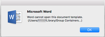 Word Cannot Open This Document Template Error But Unable To Microsoft Community