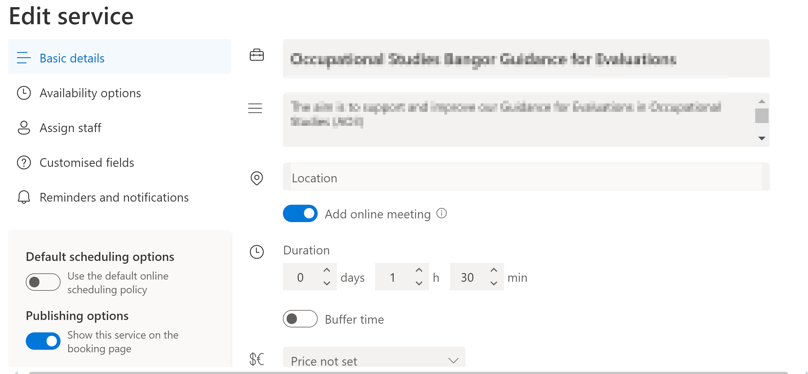 MS Bookings Availability - Microsoft Community