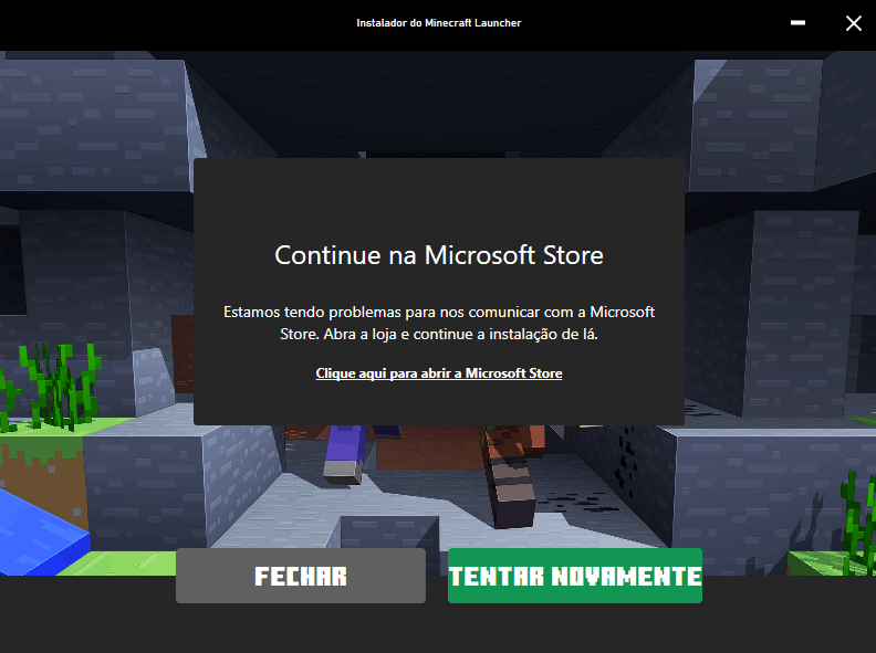 Não consigo baixar o Minecraft Windows 10 Edition - Microsoft