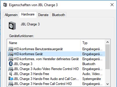 auktion faldt hack Win10 - JBL Charge 3 Connection/Audio Problem - Microsoft Community