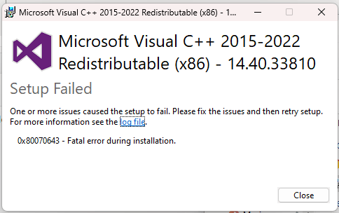 Microsoft Visual C++ 2022 X86 Minimum Runtime - 14.32.31326 