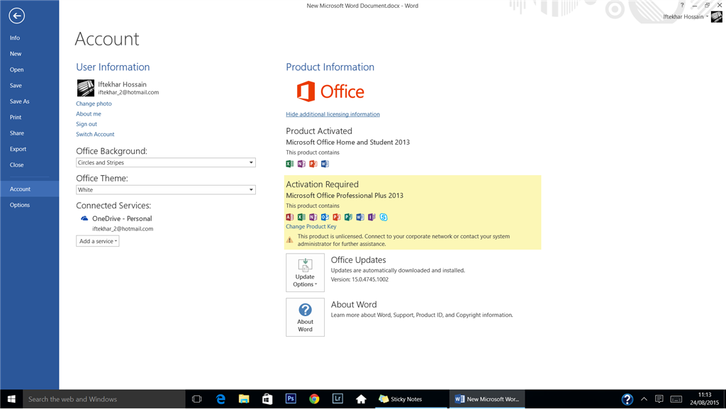 Microsoft Office 2013 activation issue in Windows 10 (MS Office - Microsoft  Community