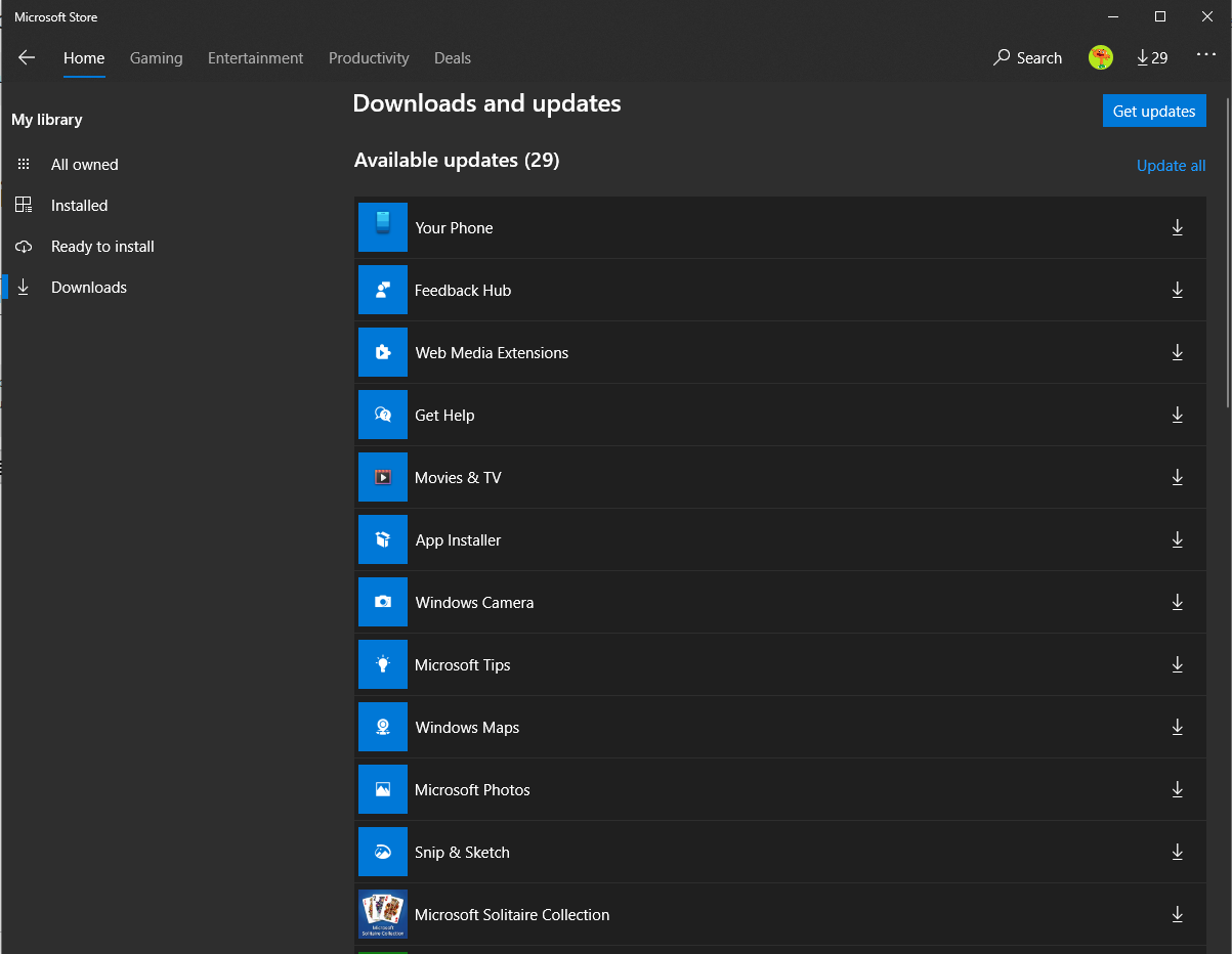 Microsoft Store showing updates when no updates are available ...